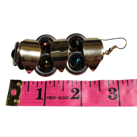 Handmade Parts and Beads Dangle Earrings - Picture 3 of 3